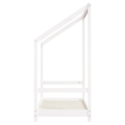 Vidaxl Estructura De Cama Para Niños Madera De Pino Blanco 70x140 Cm_4