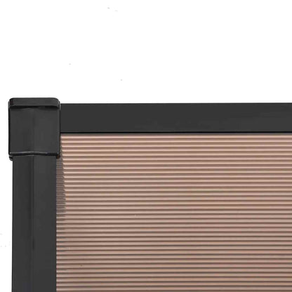 Marquesina De Puerta Policarbonato Negro 152,5x90 Cm_4