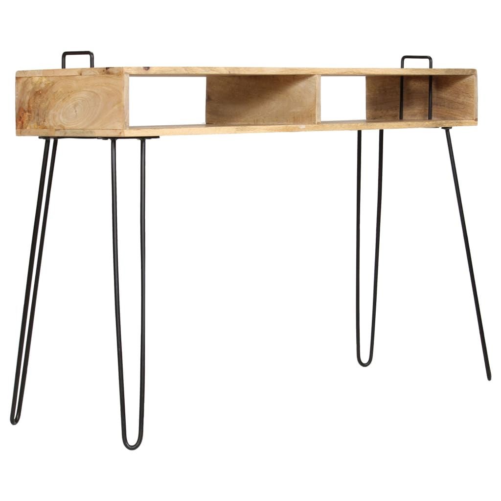 Mesa Consola De Madera Maciza De Mango 115x35x76 Cm_1