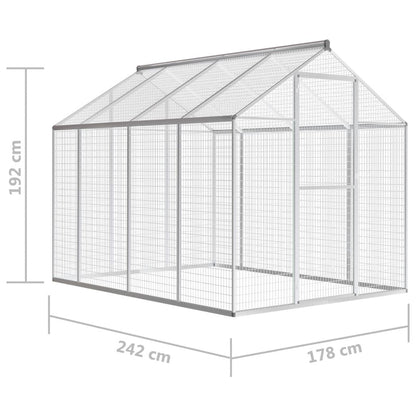 Vidaxl Pajarera Exterior De Aluminio 178x242x192 Cm_4