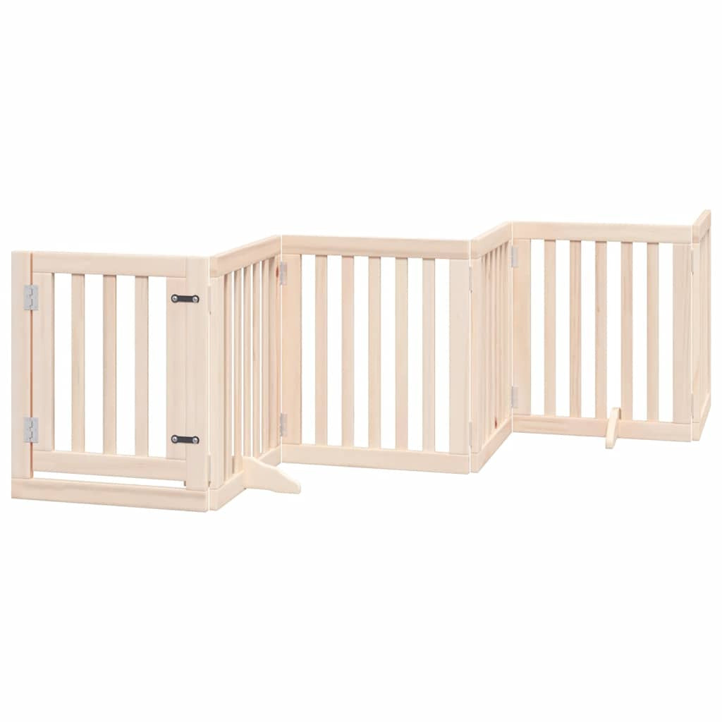 Vidaxl Puerta Para Perros Plegable 15 Paneles Madera De Álamo 750 Cm_0