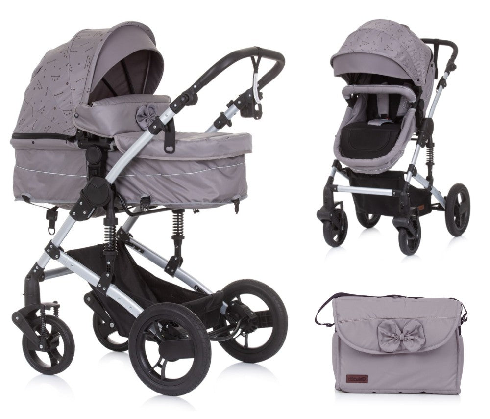 Carrito De Bebé Camea Dúo Convertible Con Bolso Graphite_0