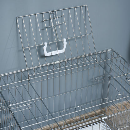 Pawhut Jaula Plegable Para Perros Con Bandeja Extraíble Y Puerta 61x43x50 Cm_4