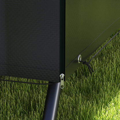 Outsunny Funda Balancín Jardín Con Cremallera 215x155x150 Cm Negro_4