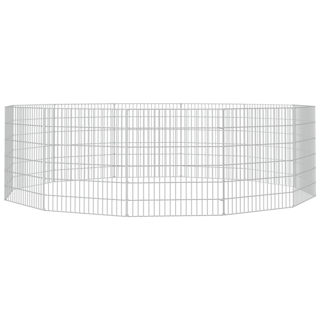 Vidaxl Recinto Animales Corral 12 Paneles Hierro Galvanizado 54x60 Cm_3