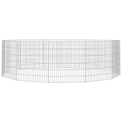 Vidaxl Recinto Animales Corral 12 Paneles Hierro Galvanizado 54x60 Cm_3