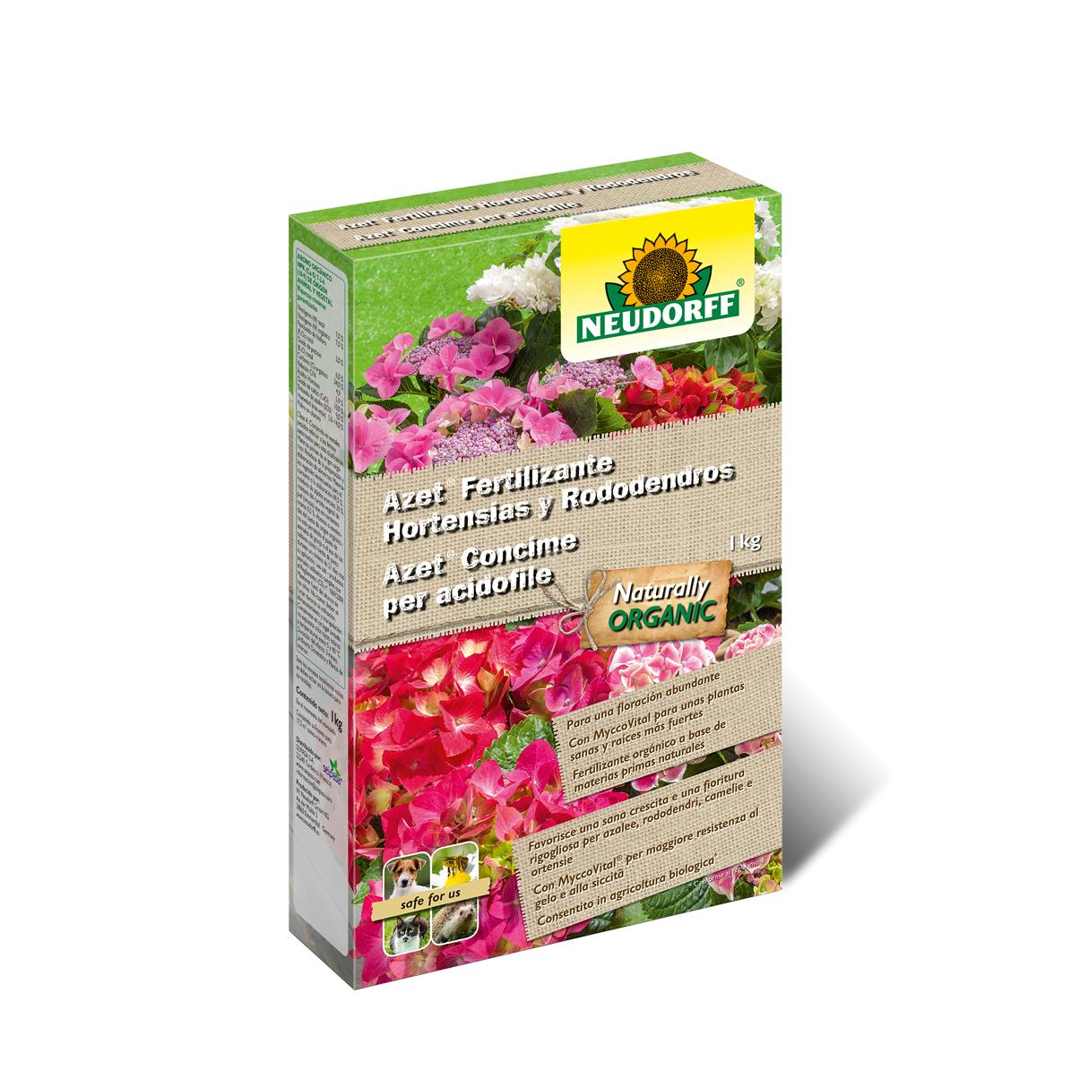 Fertilizante Hortensias y Rododendros Ecológico 1 kg Neudorff