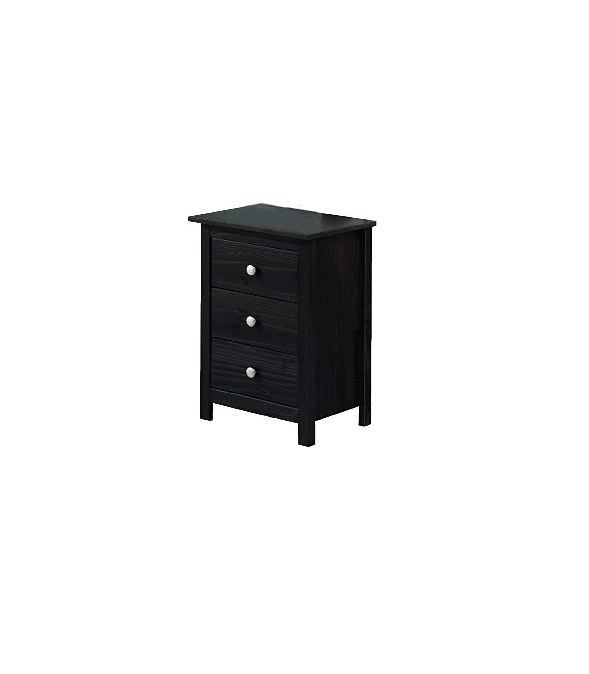 Mesita 3 Cajones Dormitorio Juvenil Madera Maciza Color Wengue. 63 Cm(alto)43 Cm(ancho)35_0