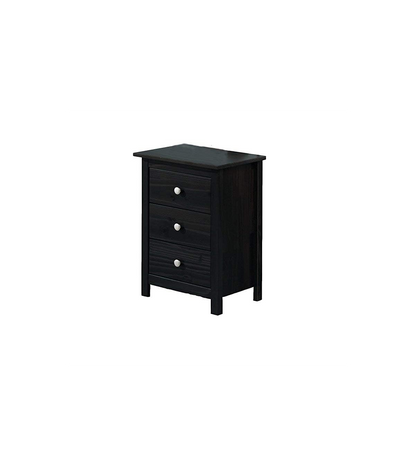 Mesita 3 Cajones Dormitorio Juvenil Madera Maciza Color Wengue. 63 Cm(alto)43 Cm(ancho)35_0