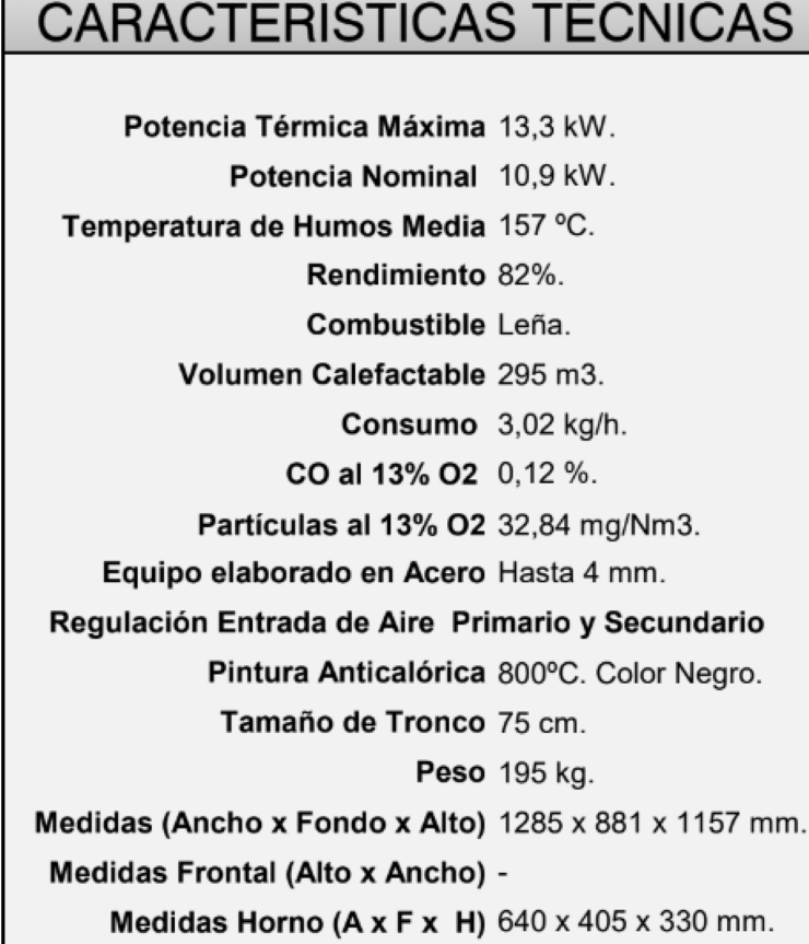 BRICOSOL Horno Leña Rincón FM - Interior Fundición - Modelo HL-200 RF_2