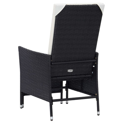 Vidaxl Sillón Reclinable De Jardín Con Cojines Ratán Sintético Negro_5