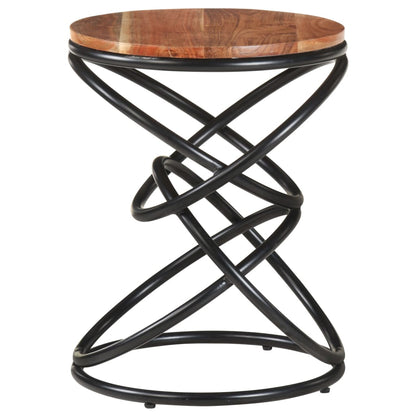 Mesa Auxiliar De Madera De Acacia Maciza 40x40x52 Cm_1