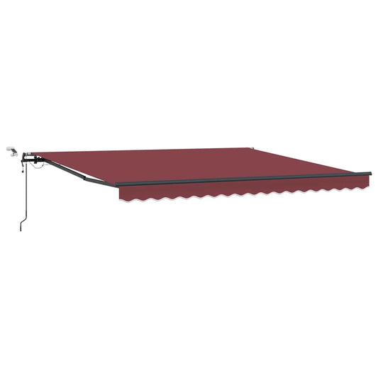 Toldo Retráctil Automático Con Luces Led Burdeos 400x300 Cm_0