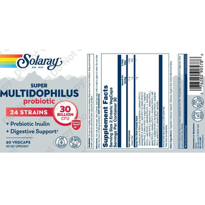 SUPER MULTIDOPHILUS 24 probiótico 60 cápsulas Solaray