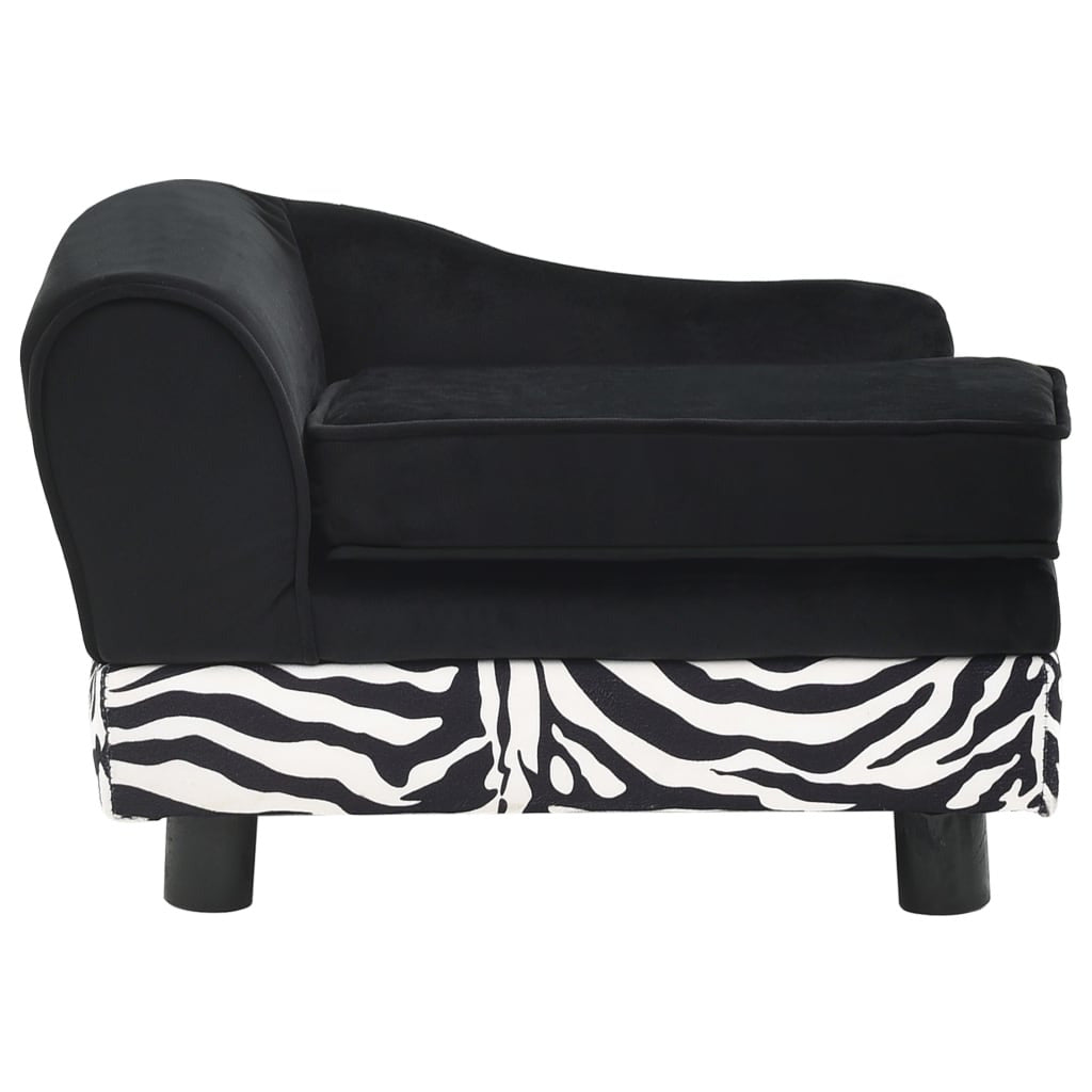 Vidaxl Sofá Para Perros Felpa Negro 57x34x36 Cm_4