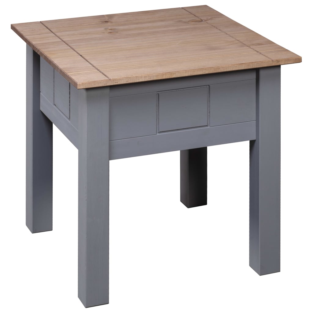 Mesita De Noche Madera Pino Estilo Panamá Gris 50,5x50,5x52,5cm_1