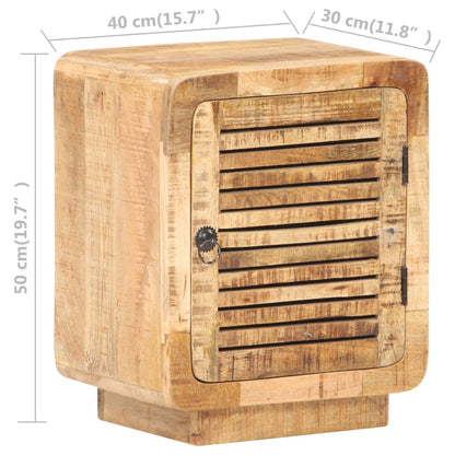 Mesita De Noche De Madera De Mango Rugosa 40x30x50 Cm_4