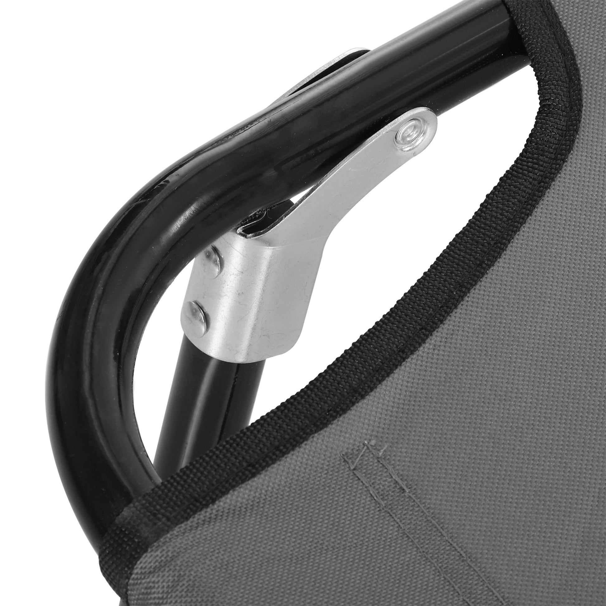 Outsunny Tumbona Plegable Reclinable Ajustable De 5 Posiciones 188x56x28cm Gris_3