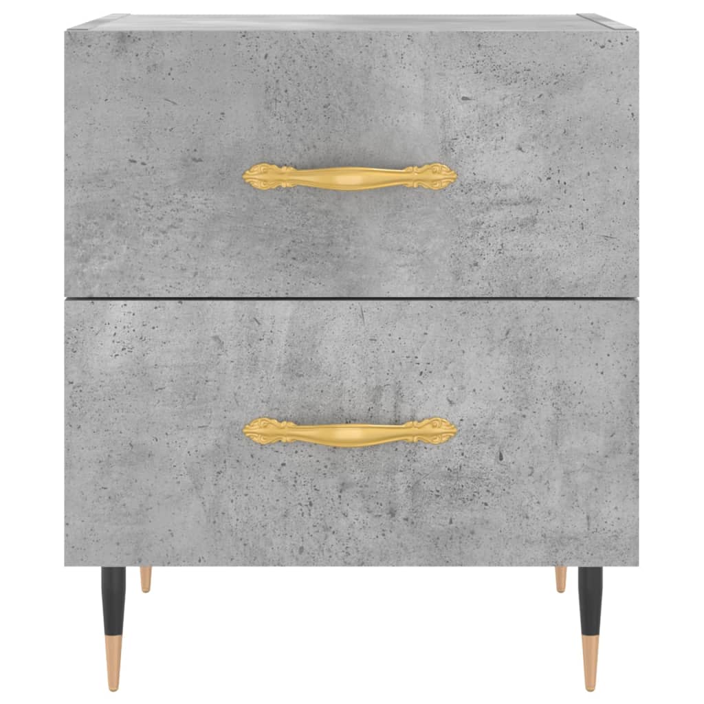 Mesita Noche 2 Uds Madera Ingeniería Gris Hormigón 40x35x47,5cm_4