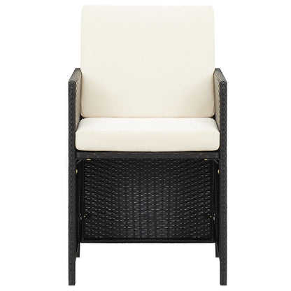 Vidaxl Set Comedor De Jardín Con Cojines 15 Pzas Ratán Sintético Negro_4