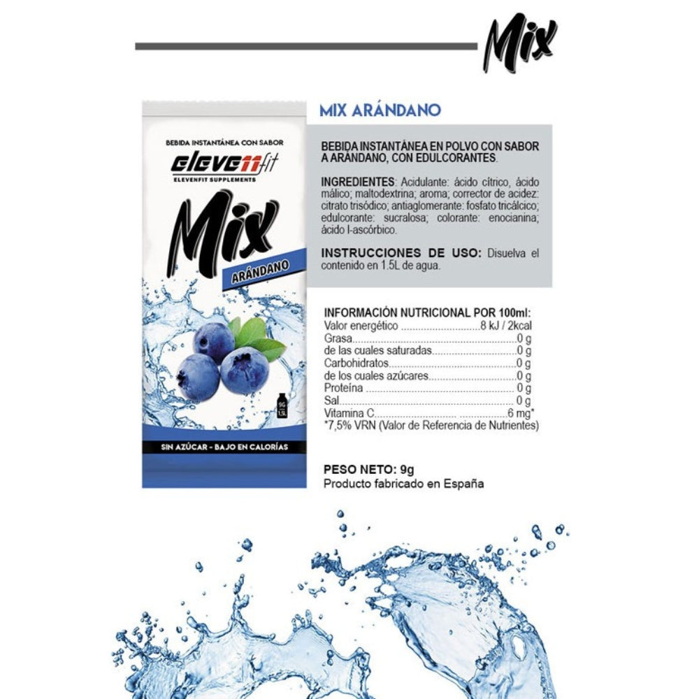 Saborizante Mix Sabor Arandanos 24 Sobres de 9g Eleven Fit_1