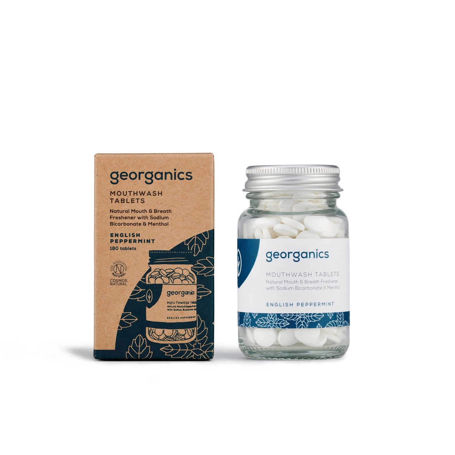 Enjuague Bucal sabor Menta 180 tabletas Georganics