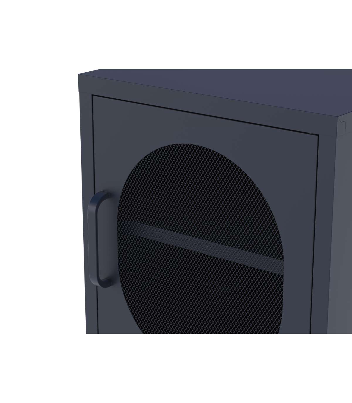 Mesita De Noche Para Dormitorio Dora 1 Puerta Acabado En Metal Azul , 40cm(ancho) 60cm(alt_4
