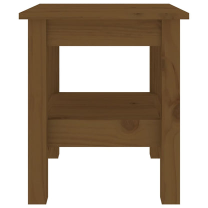 Mesa De Centro Madera Maciza De Pino Marrón Miel 35x35x40 Cm_1