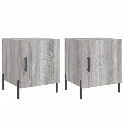Mesitas Noche 2 Uds Madera Ingeniería Gris Sonoma 40x40x50 Cm_0