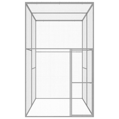 Vidaxl Jaula Para Gatos Acero Galvanizado 3x1,5x2,5 M_1