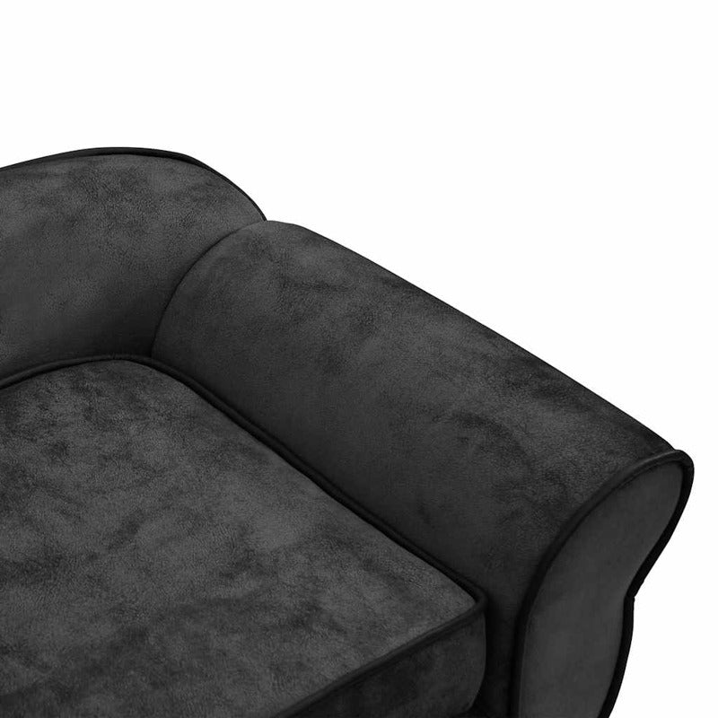 Vidaxl Sofá Para Perros Felpa Gris Oscuro 72x45x30 Cm_5