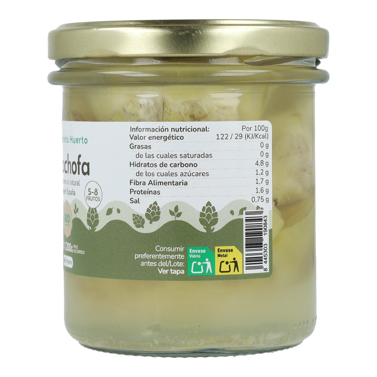 Alcachofa corazones ECO Planeta Huerto 330 g