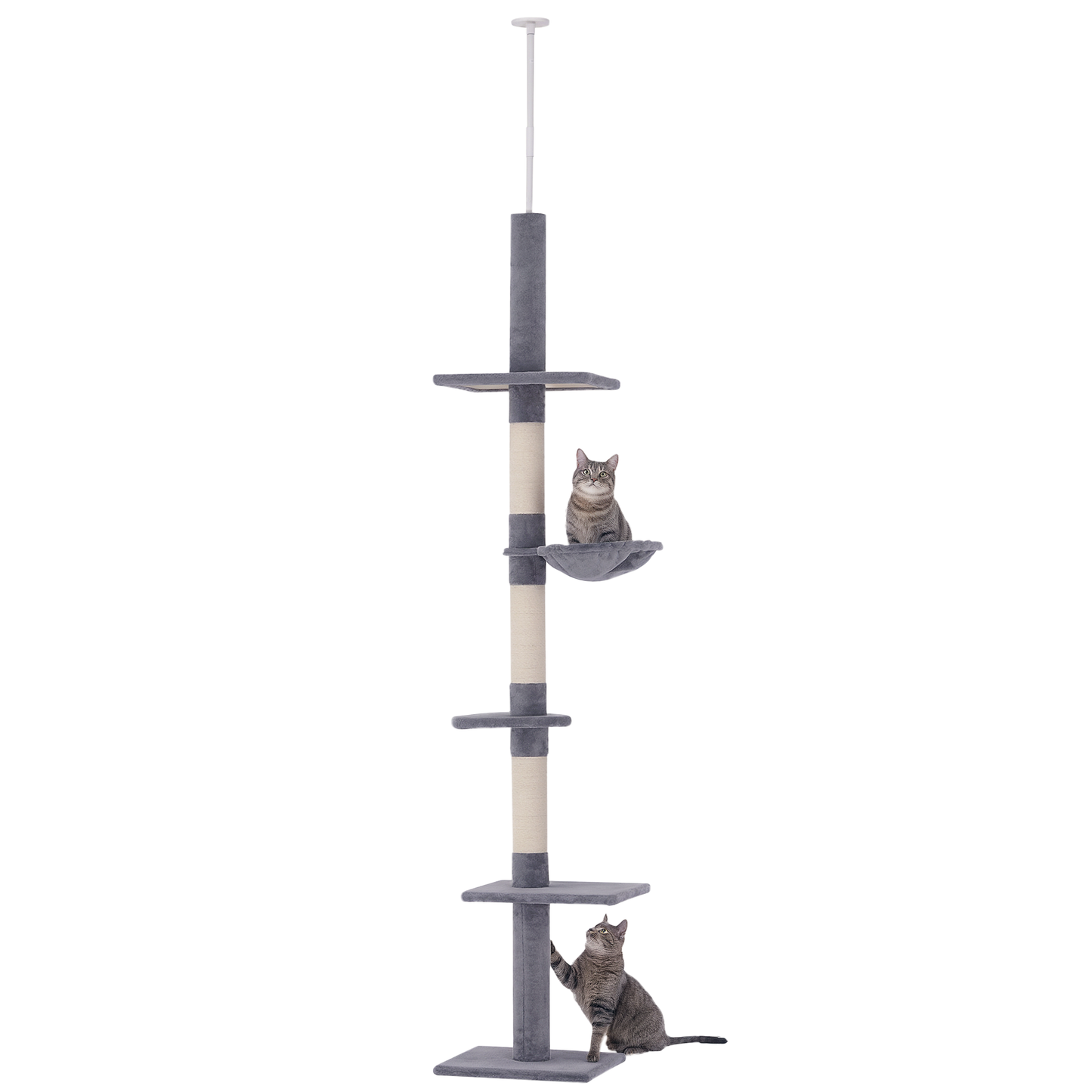 Pawhut Árbol Rascador Para Gatos De 230-260 Cm_0