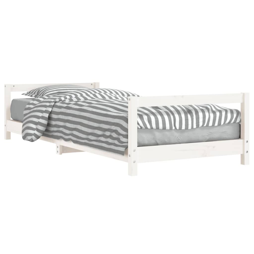 Vidaxl Estructura De Cama Para Niños Madera De Pino Blanco 90x190 Cm_0