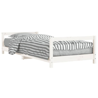Vidaxl Estructura De Cama Para Niños Madera De Pino Blanco 90x190 Cm_0