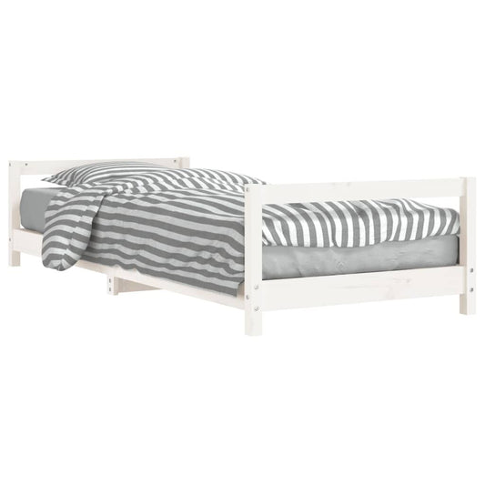 Vidaxl Estructura De Cama Para Niños Madera De Pino Blanco 90x190 Cm_0