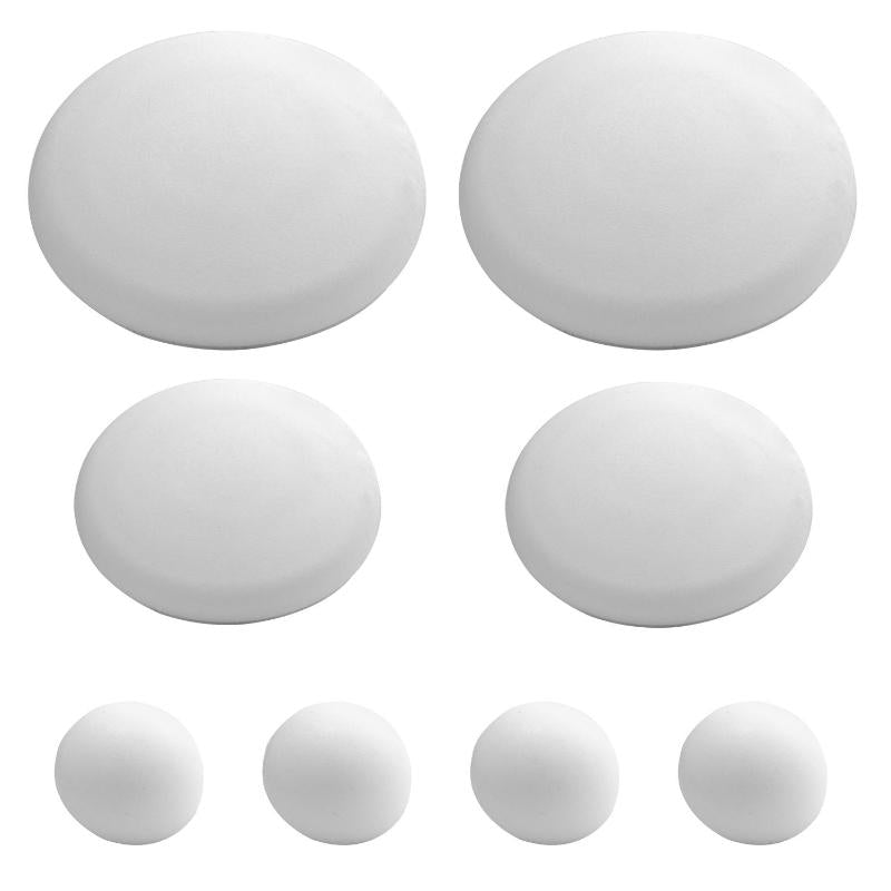 Topes Adhesivos Para Paredes / Puertas / Ventanas / Mobiliario 2 X Ø 60 Mm. / 2 X 40 Mm. / 4 X 22 Mm. (blister 8 Piezas)_0