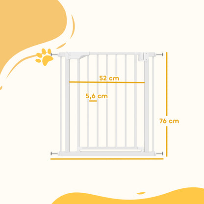 Pawhut Barrera De Seguridad Para Niños Y Perros Ancho De 76-81 Cm Blanco_2