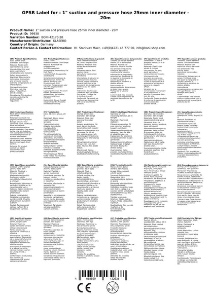 Manguera De Succión Y Presión 25mm, 20m - Ideal Para Riego, Piscina Y Estanque_4