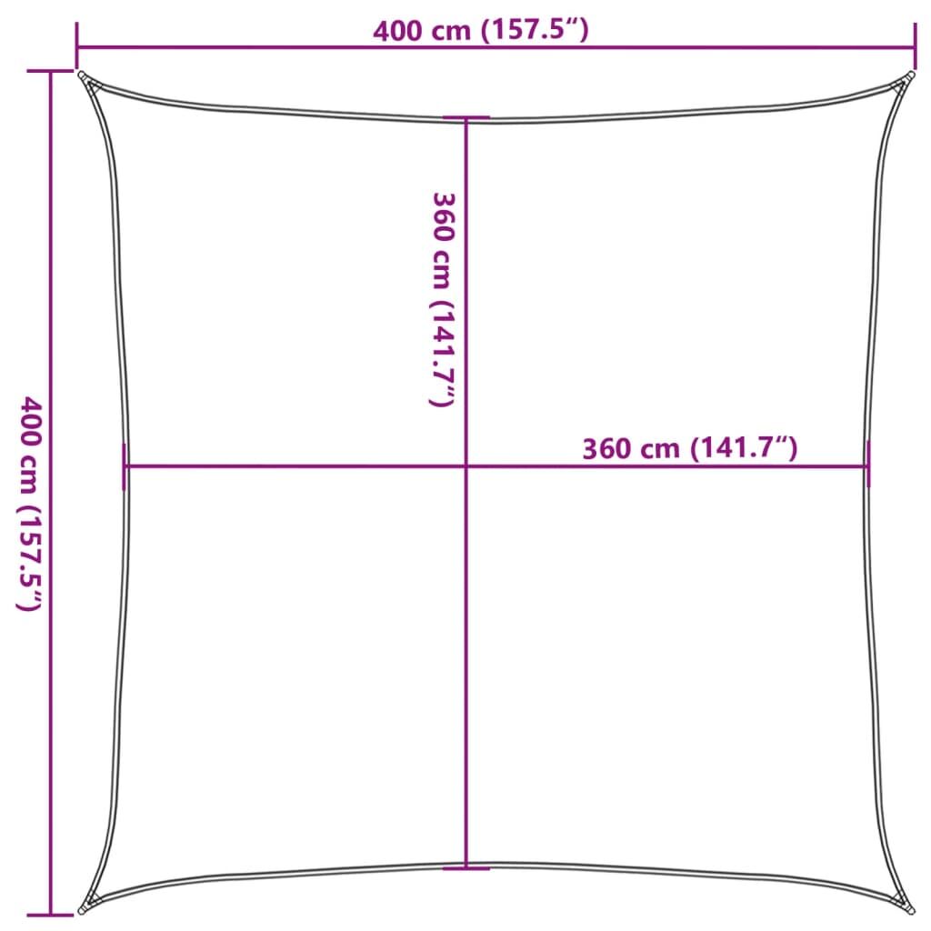 Vidaxl Toldo De Vela Hdpe Verde Claro 160 G/m² 4x4 M_2