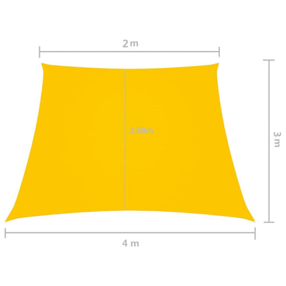 Vidaxl Toldo De Vela Tela Oxford Trapecio Amarillo 2/4x3 M_2