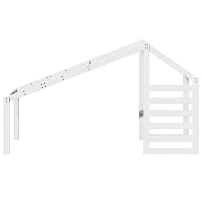 Techo De Cama Infantil Madera Maciza Pino Blanco 198x97x113 Cm_3