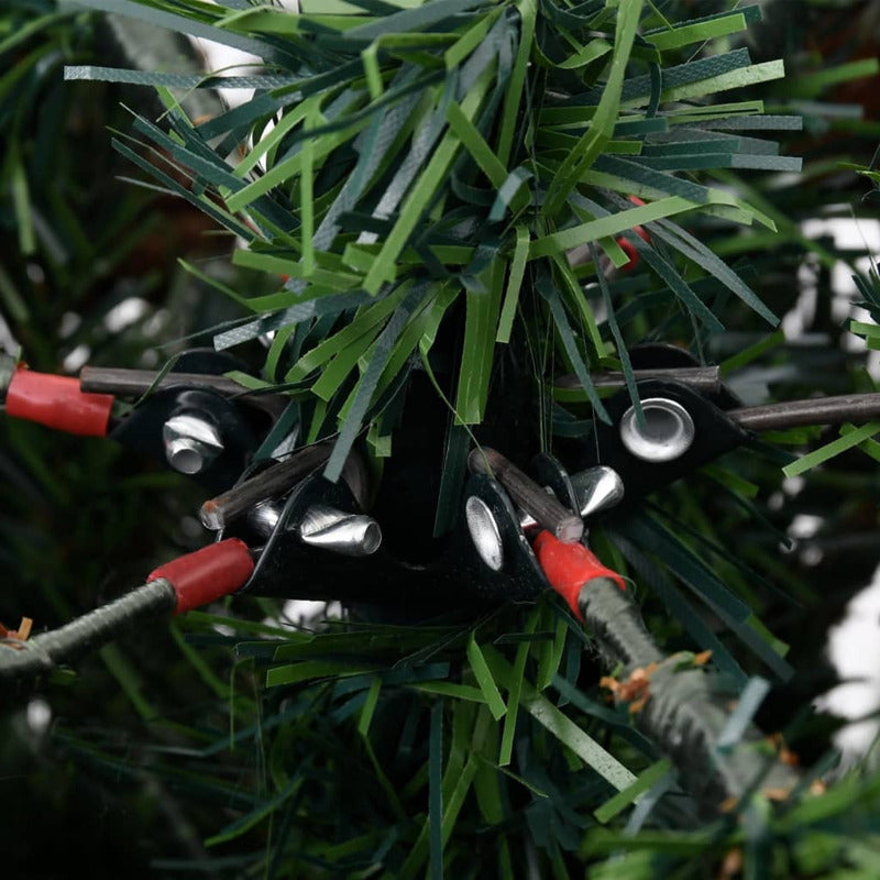 Vidaxl Árbol De Navidad Con Luces Y Piñas Pvc Pe Verde 225 Cm_5