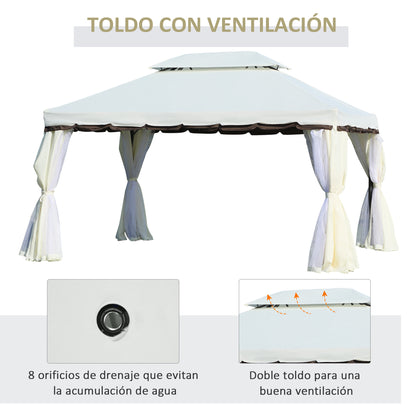 Outsunny Cenador De Jardín 4x3 M_4