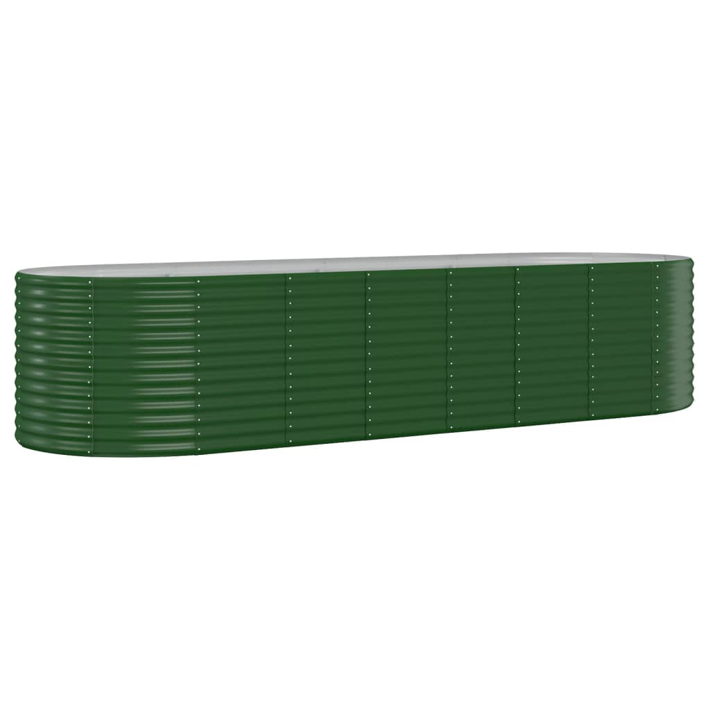 Jardinera Arriate Acero Galvanizado Verde 322x100x68 Cm_0