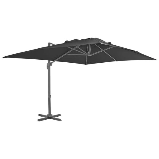 Vidaxl Sombrilla Jardín Voladiza Palo De Aluminio Antracita 400x300 Cm_0