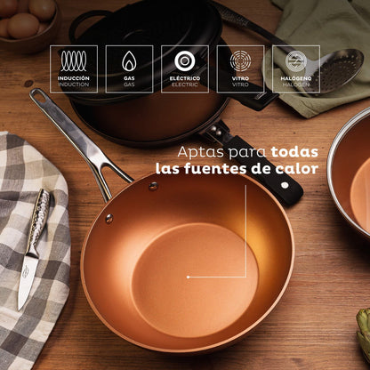 Set Sartén Grill Y Wok 28cm San Ignacio