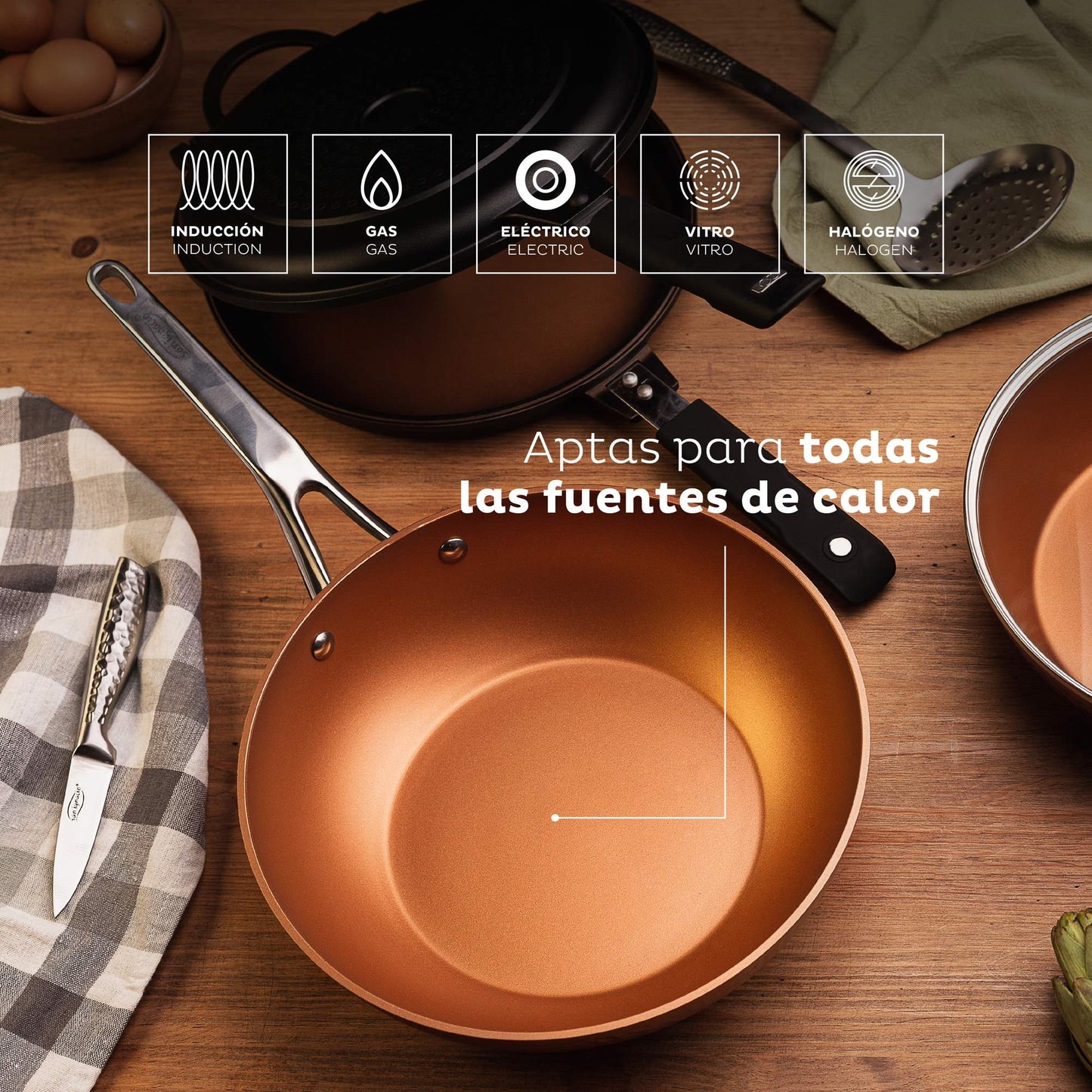 Set Sartén Grill Y Wok 28cm San Ignacio_2