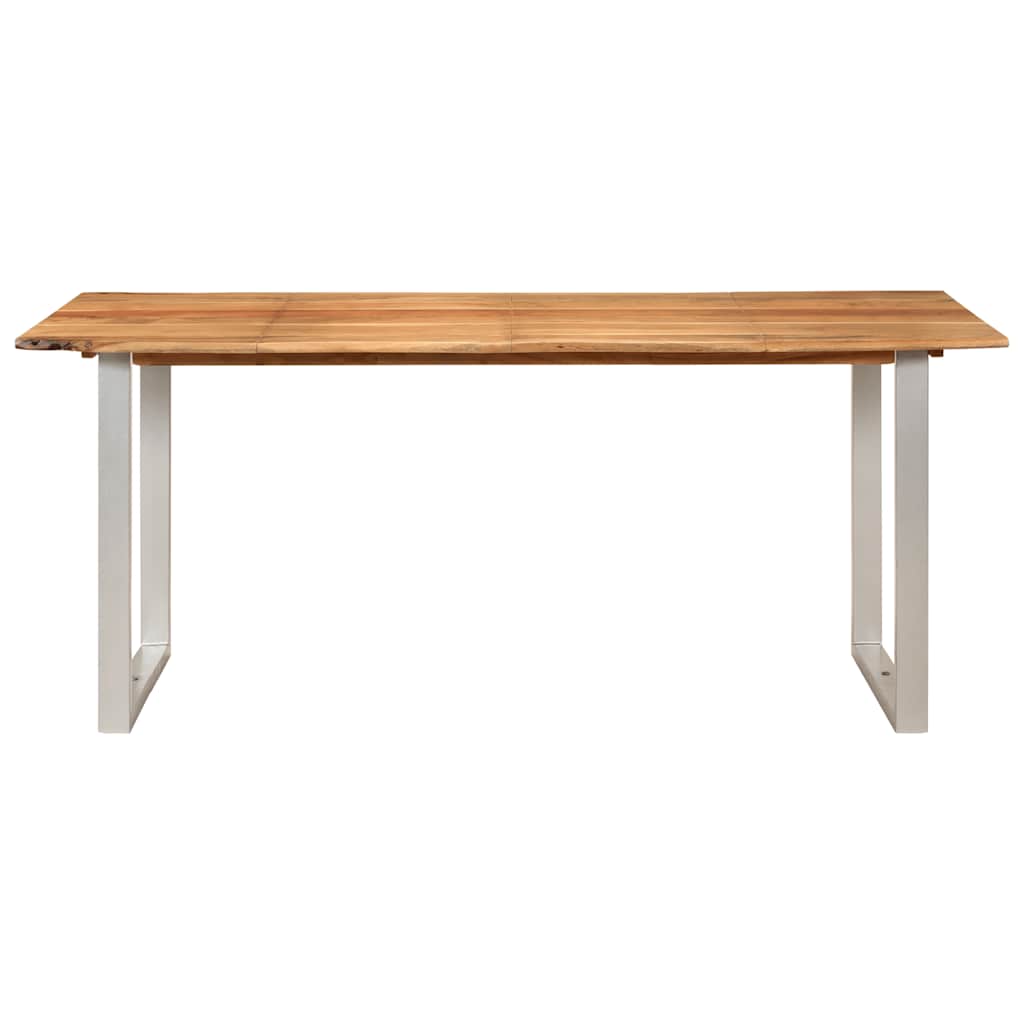 Mesa De Comedor De Madera Maciza De Acacia 180x90x76 Cm_2