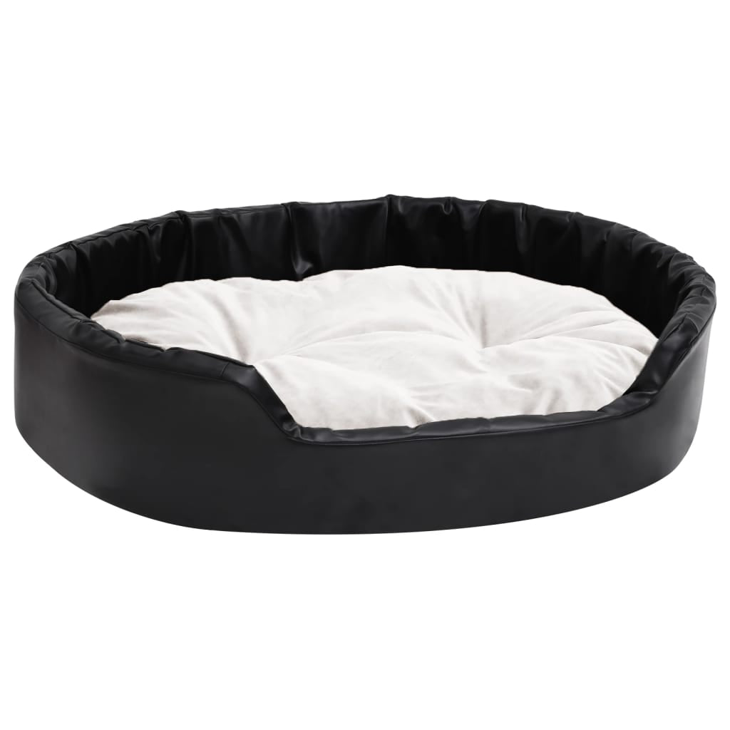 Vidaxl Cama Para Perros Felpa Y Cuero Sintético Beige 90x79x20 Cm_0